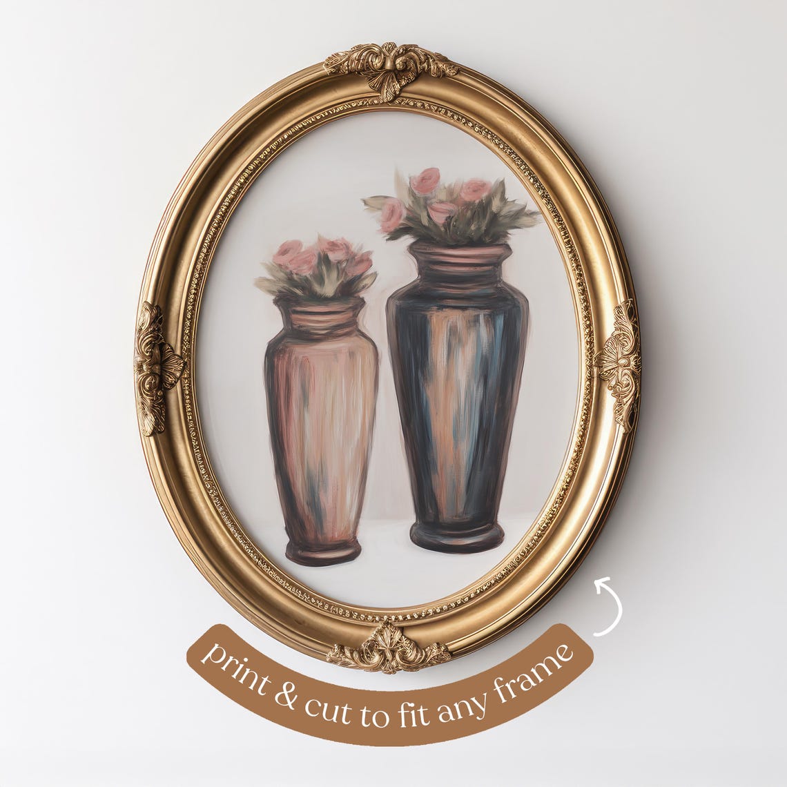 Rustic Vase Floral Boho Wall Decor