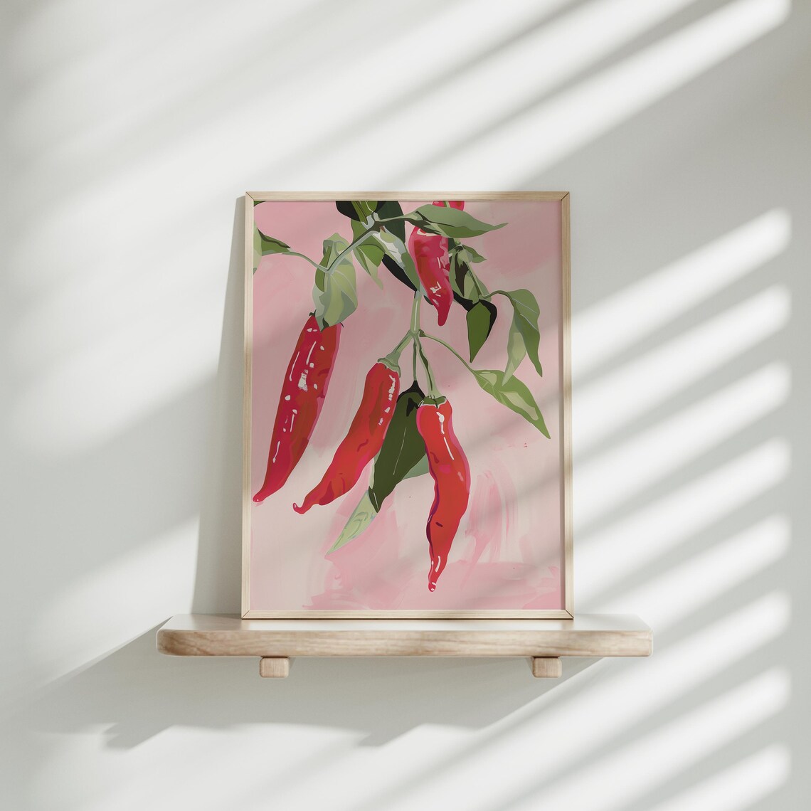 Chili Pepper Art Print, Modern Kitchen Decor - Image 3