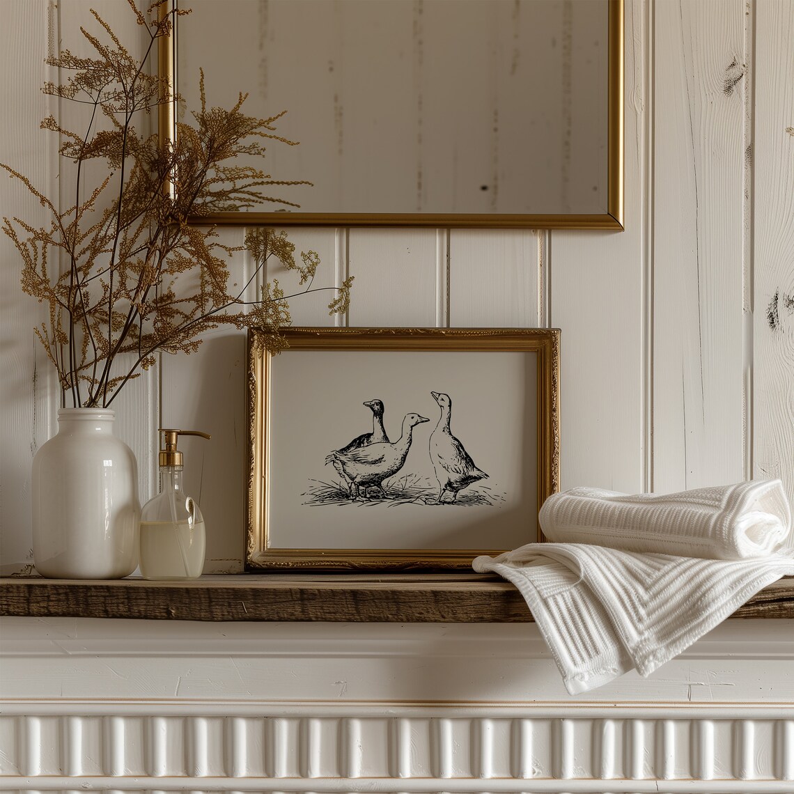 Goose Sketch Print, Vintage Nursery Wall Art - Image 5