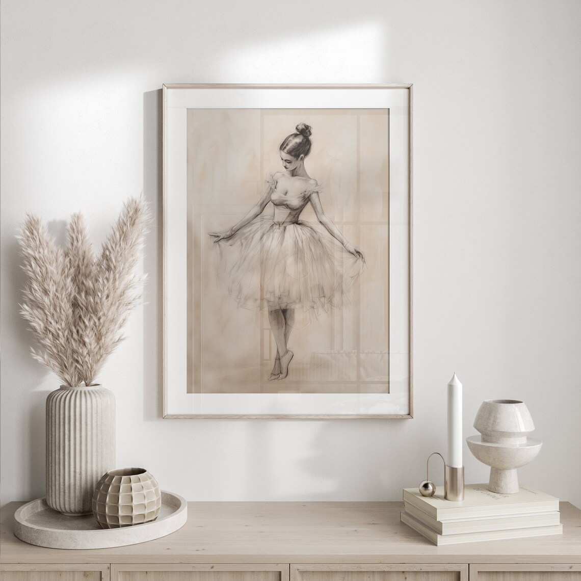 Ballerina Vintage Ballet Sketch Art Print - Image 2