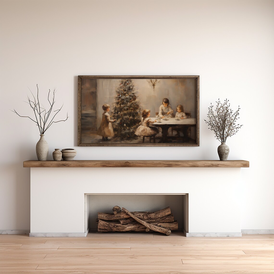 Christmas Silent Night Winter Home Decor Art Print