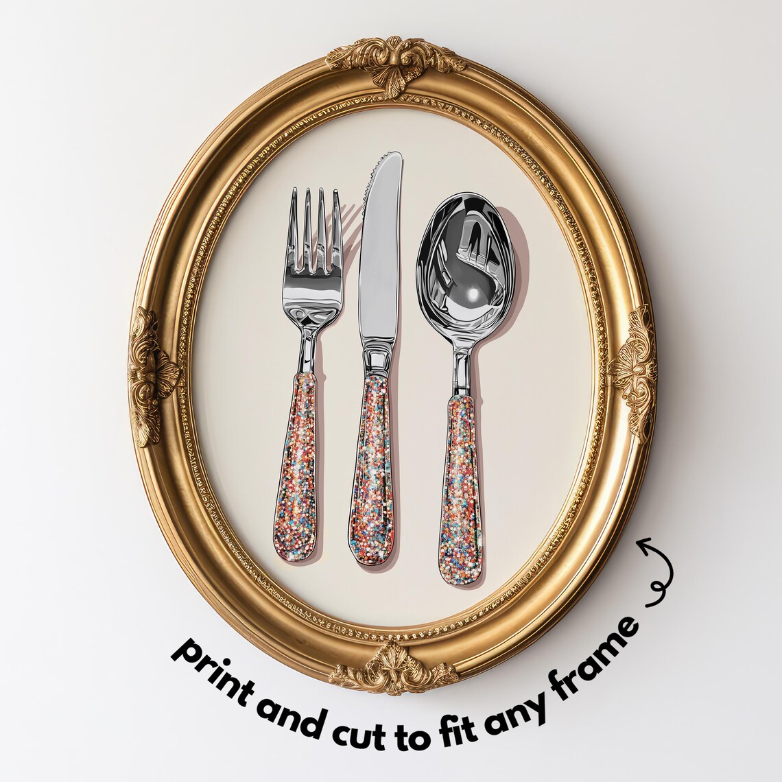 Cutlery Poster Print, Trendy Kitchen Wall Art - Image 4