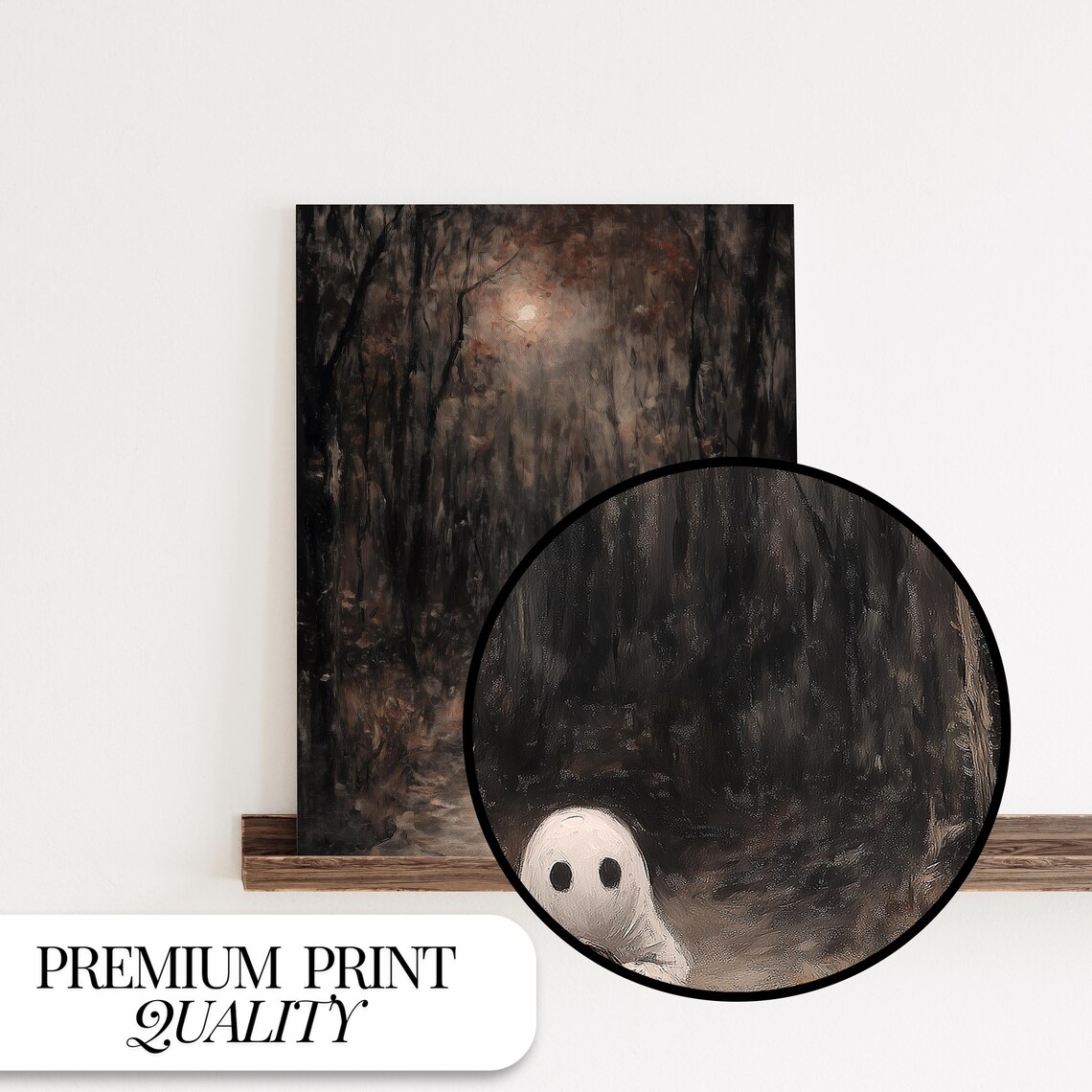 Cute Ghost Trick Or Treating Art Print, Halloween - Image 3