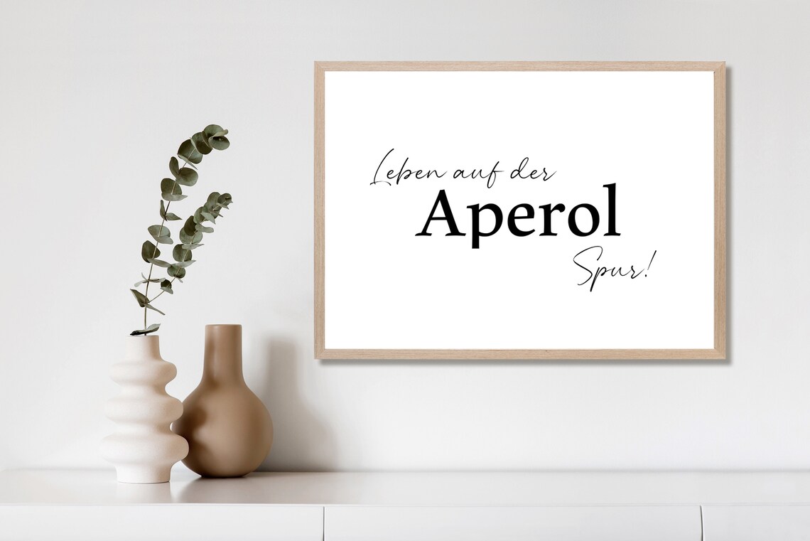 Life On The Aperol Trail Travel Poster, Bar Decor