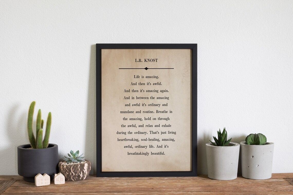 Life Is Amazing Quote Sign, Inspirational Wood Print - Image 3