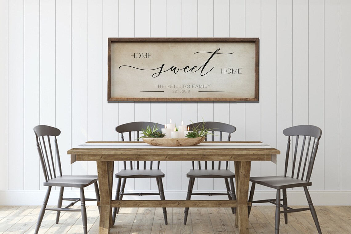 Home Sweet Home Family Name Custom Sign Farmhouse Entry Decor Poster - Image 3