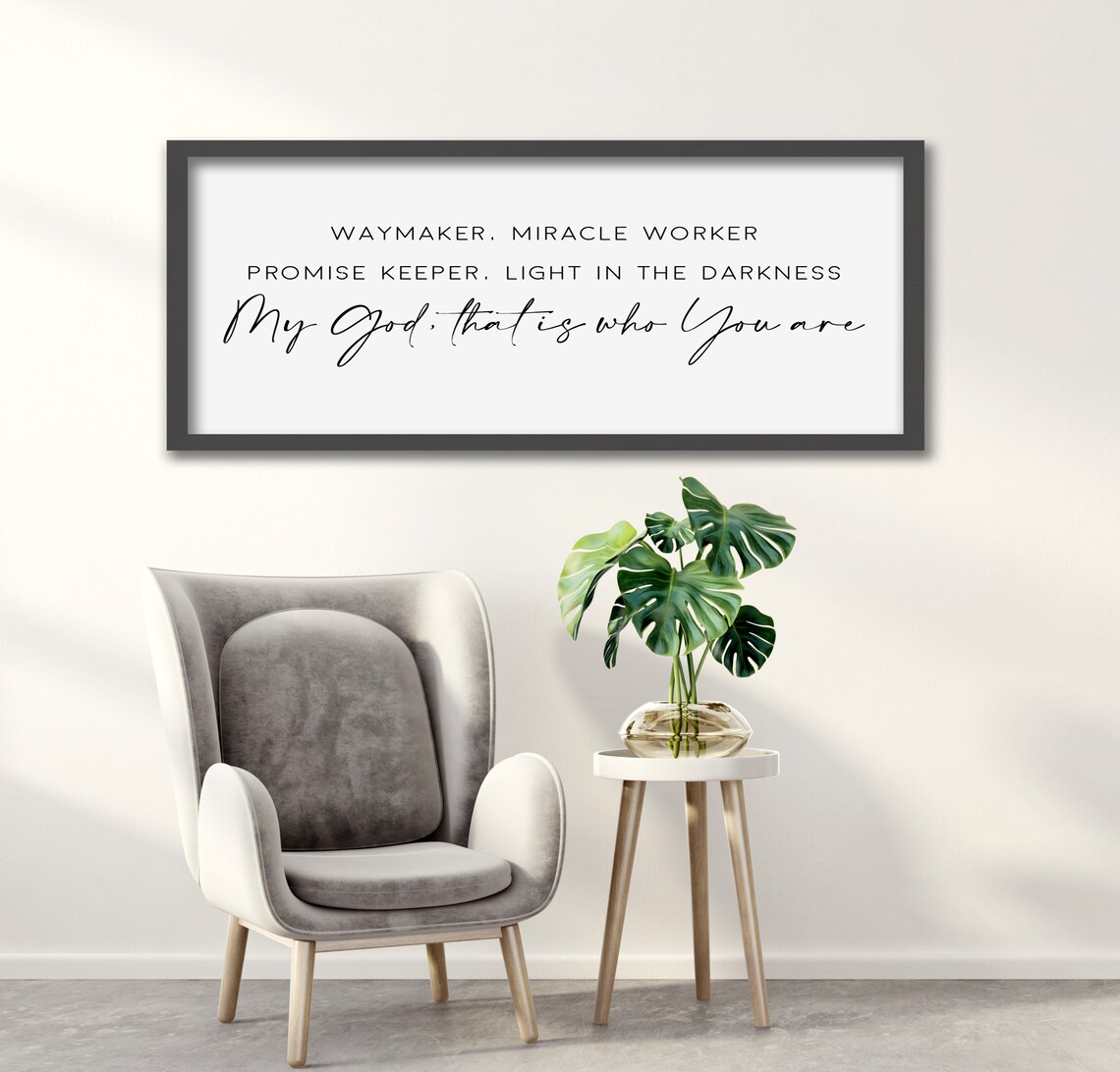 Waymaker Sign Inspirational Worship Song Art Print - Image 2