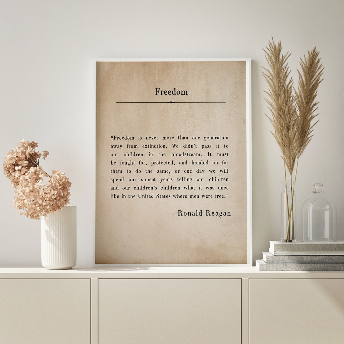 Freedom Quote Rustic Home Decor, Inspirational Sign - Image 2