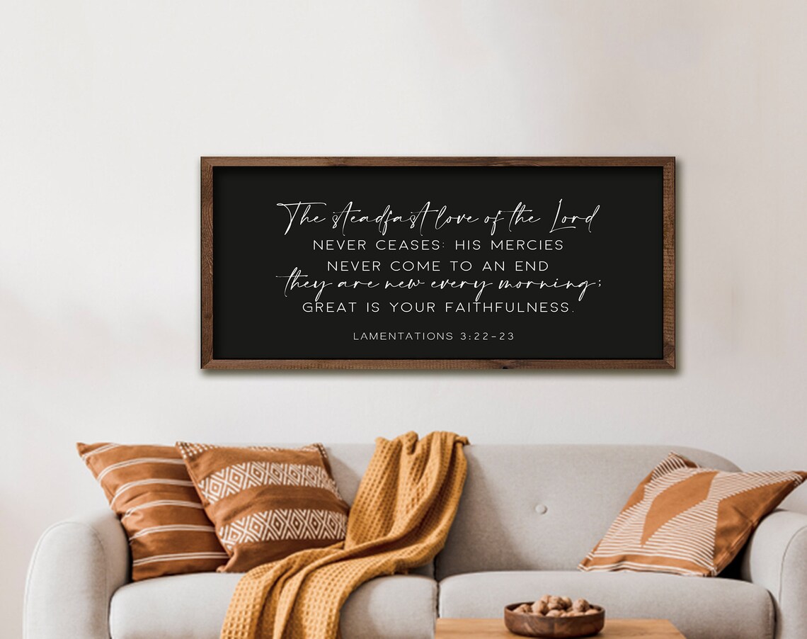 Steadfast Love Of The Lord Lamentations 3:22-23 Great Faithfulness Poster - Image 2