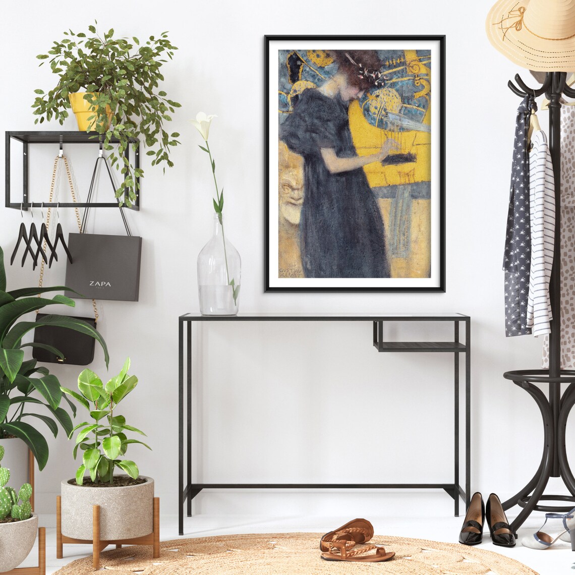 Gustav Klimt Music 1895 Art Print, Musical Instruments - Image 2