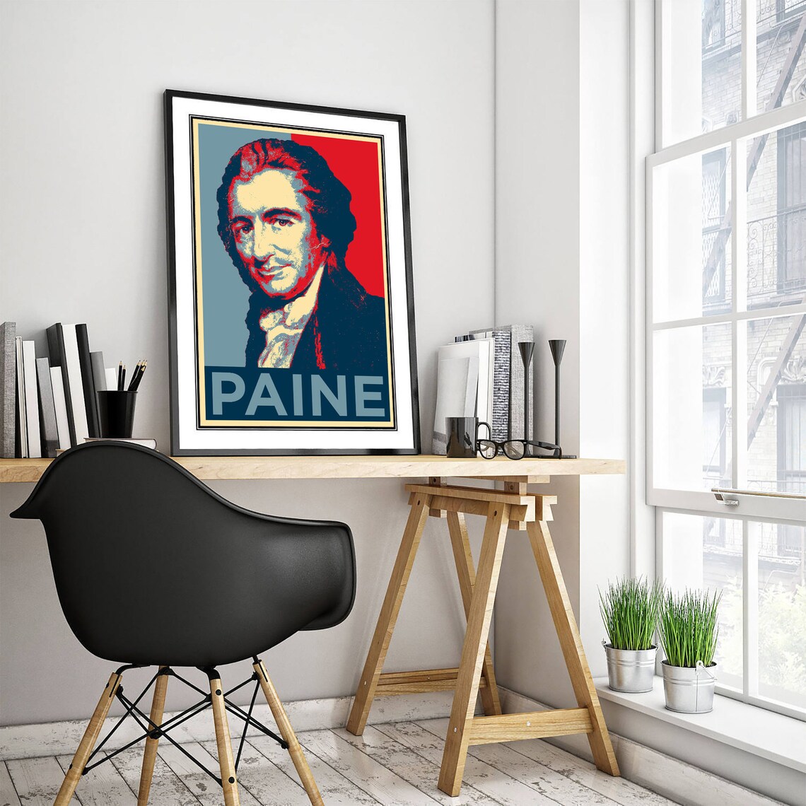 Thomas Paine Original Art Print, Home Wall Decor - Image 3
