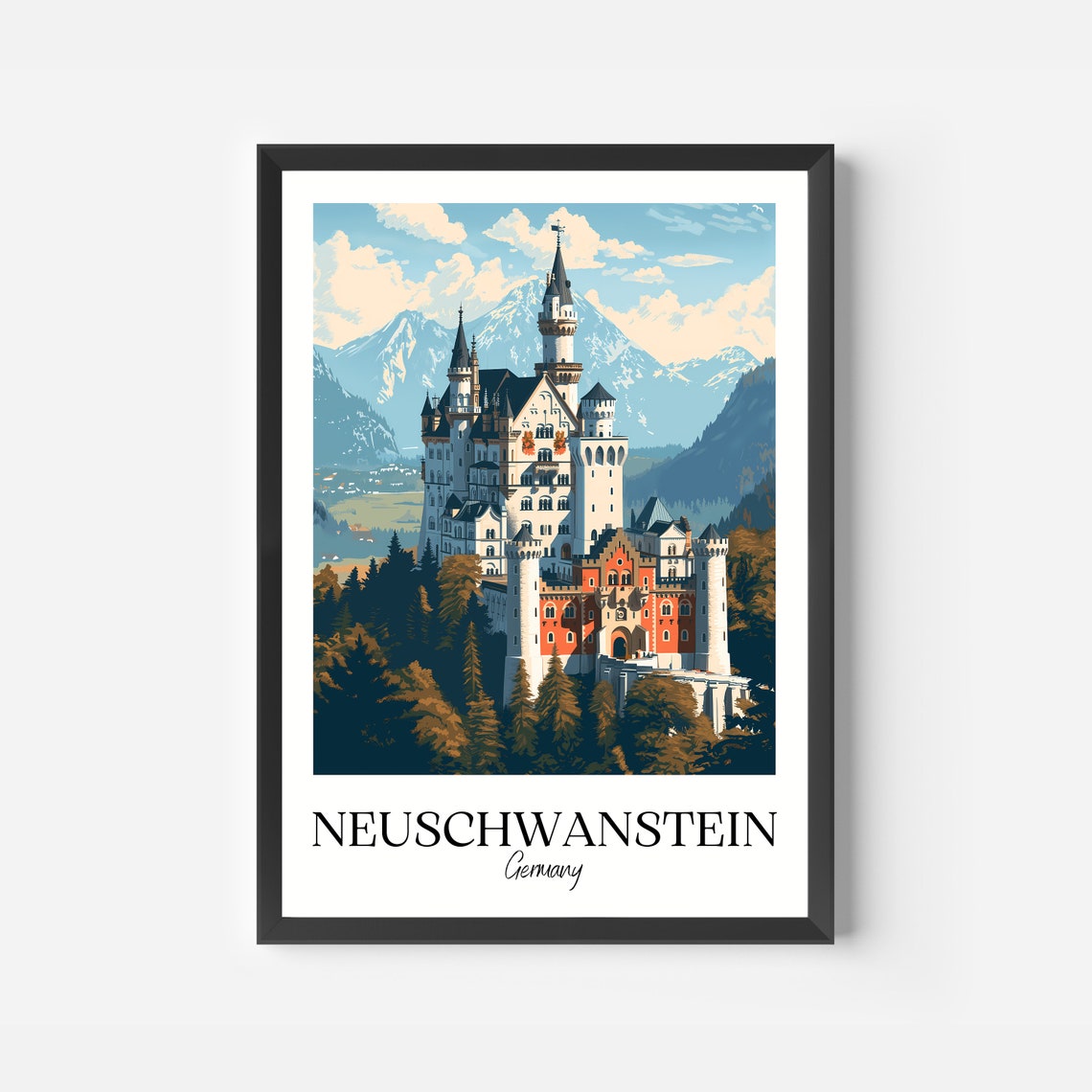 Neuschwanstein Castle Germany Bavarian Alps Fairytale Poster - Image 2