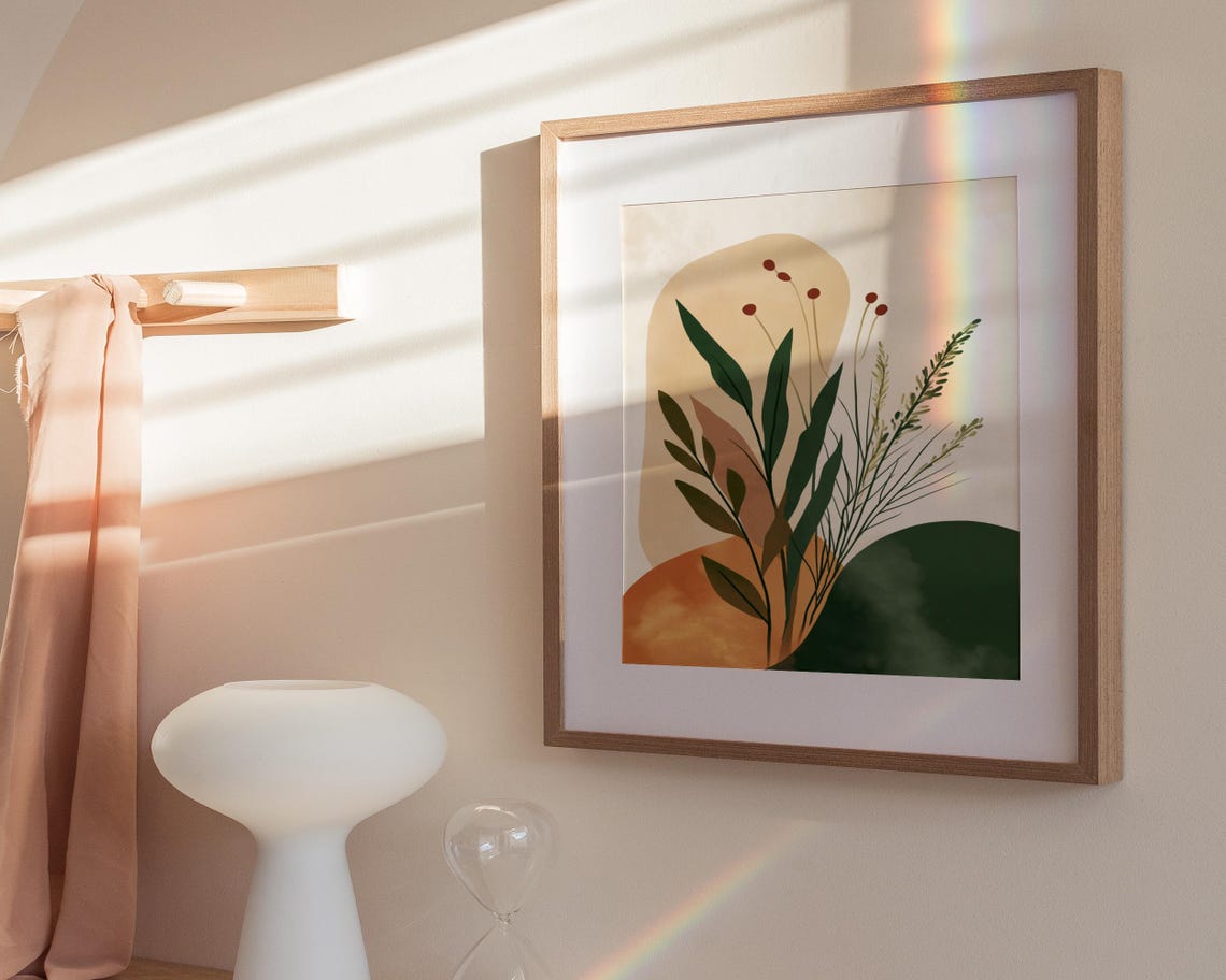 Arch Botanical Earthy Tones Berries Grasses Warm Modern Poster - Image 3