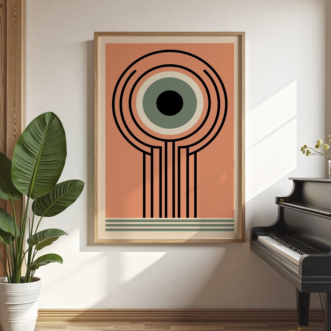 Mid Century Modern Abstract Poster, Minimalist Art - Image 3