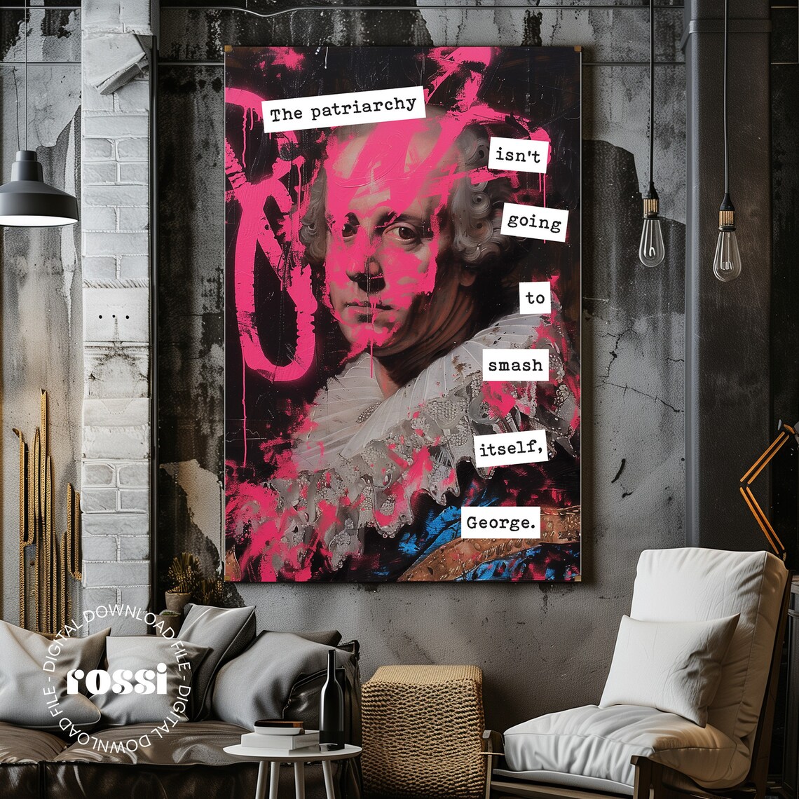 End The Patriarchy Feminist Quote, Maximalist Art - Image 3