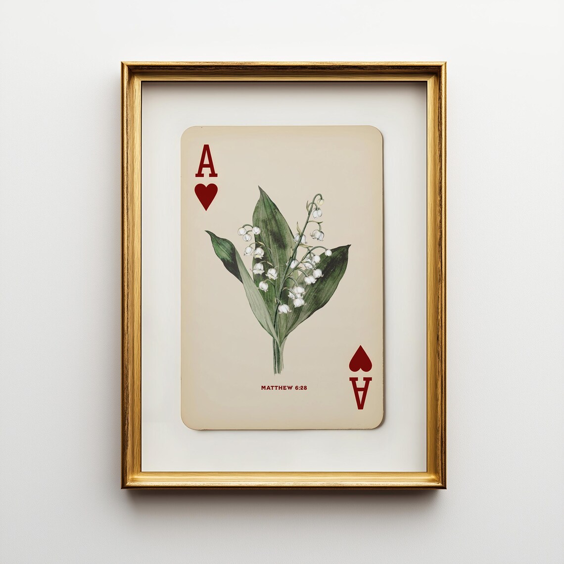 Matthew 6:28 Lily of the Valley Scripture Art Print