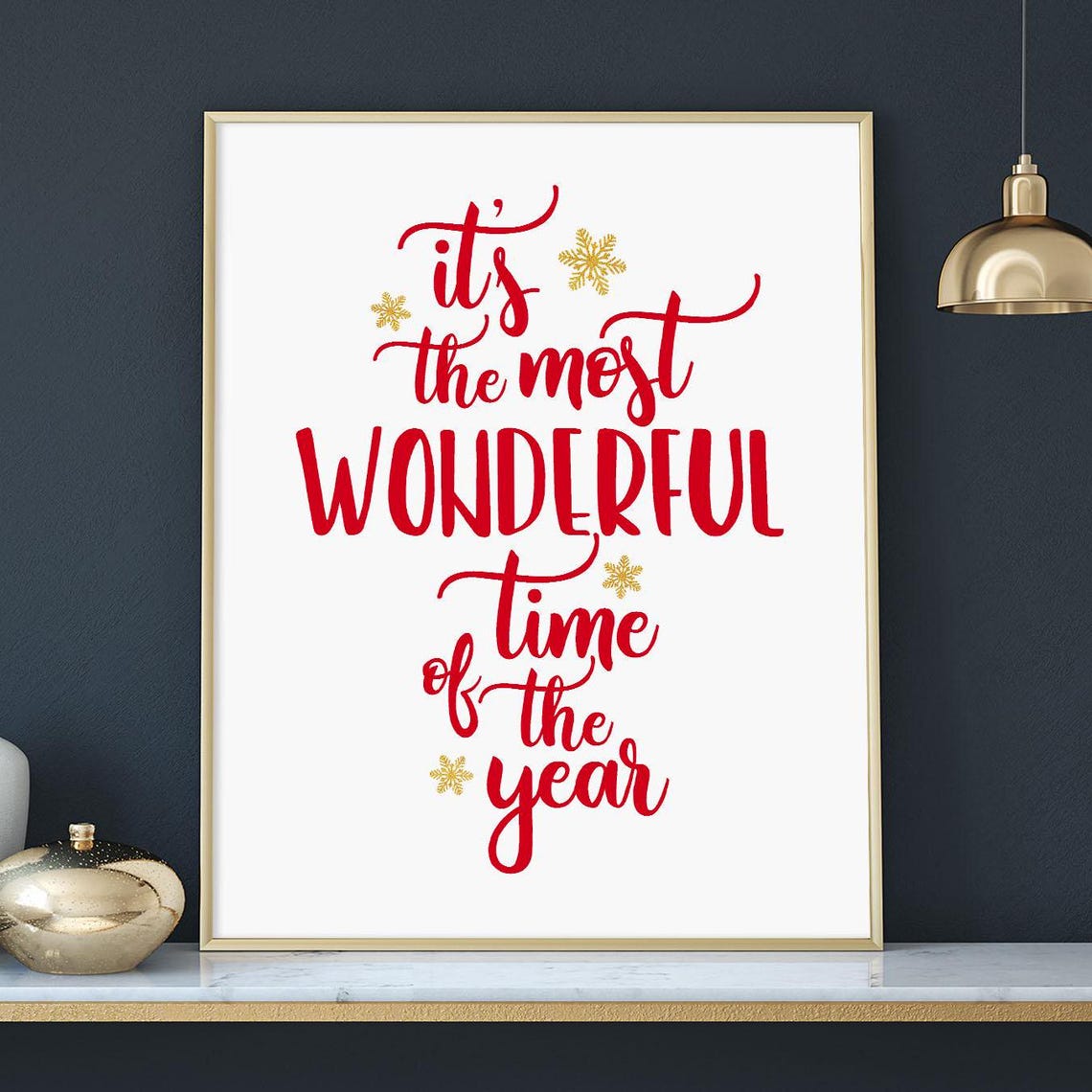 Its The Most Wonderful Time Of The Year Christmas Script Poster - Image 3