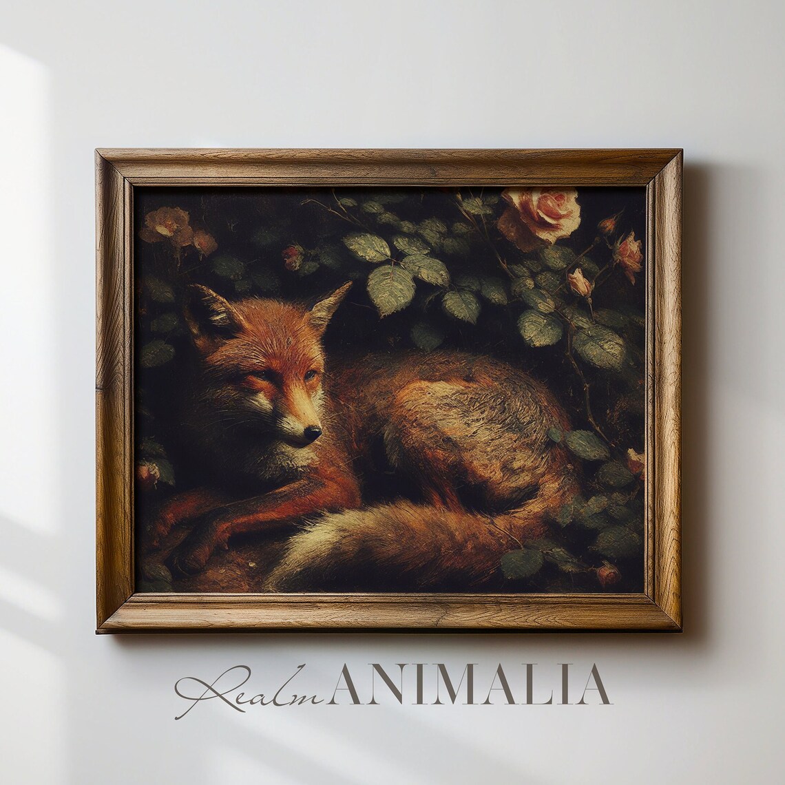 Vintage Fox Art Print, Floral Fox Fine Art - Image 4
