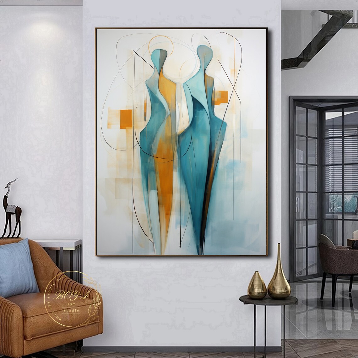 Picasso-Inspired Abstract Figure Art Print - Image 5