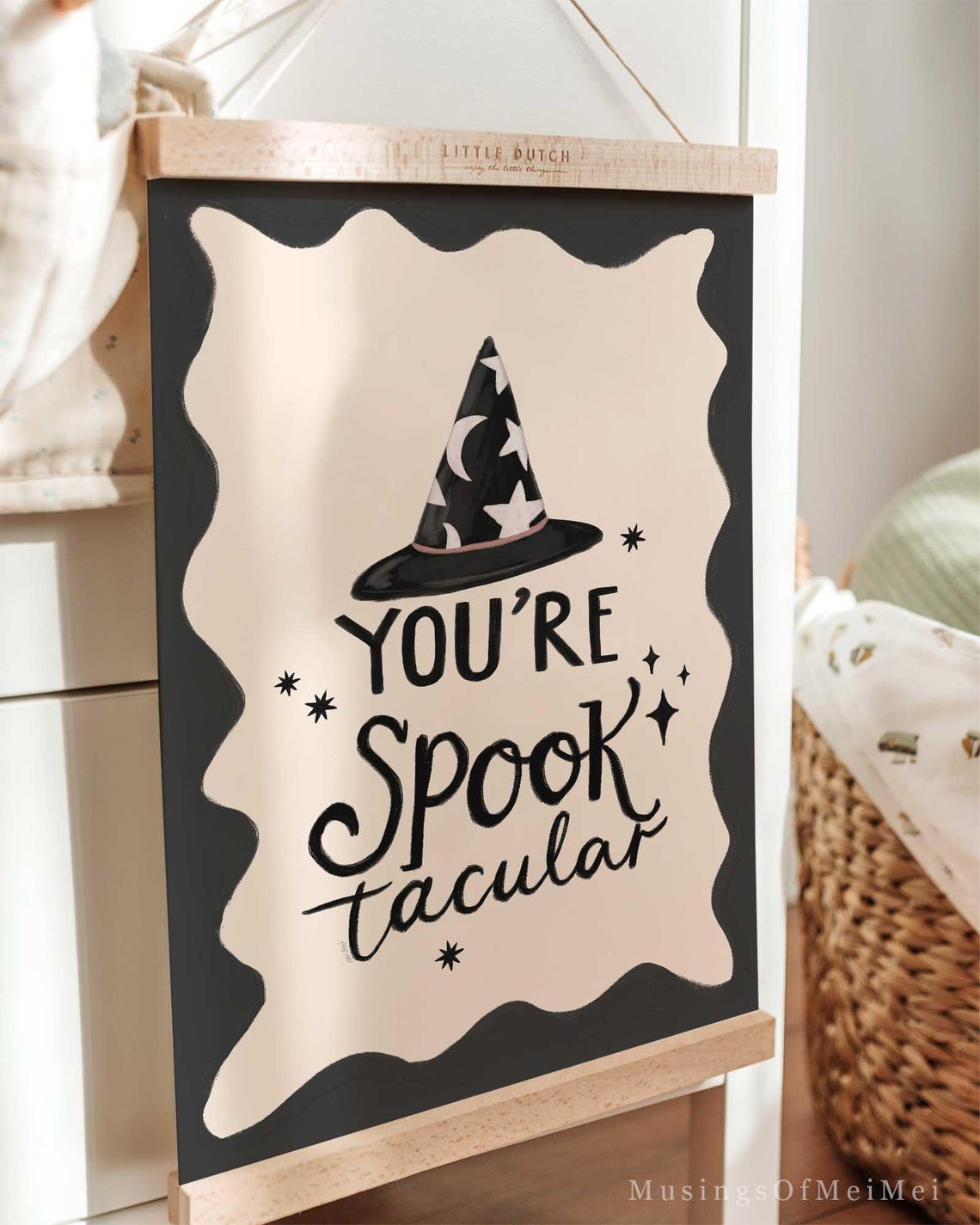 You're Spooktacular Witch Hat Halloween Quote Typography Poster - Image 3