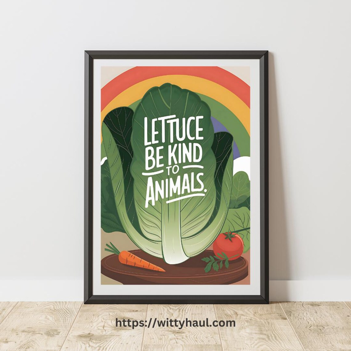 Funny Vegan Kitchen and Dining Room Wall Art