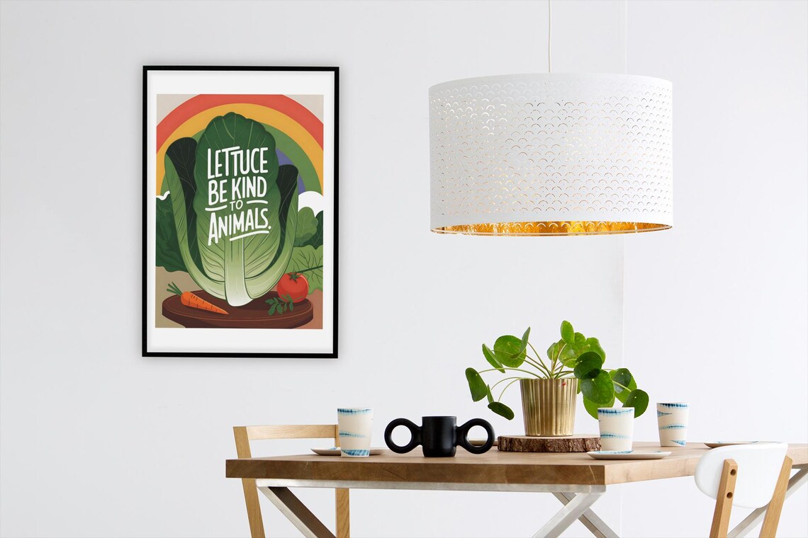 Funny Vegan Kitchen and Dining Room Wall Art - Image 2
