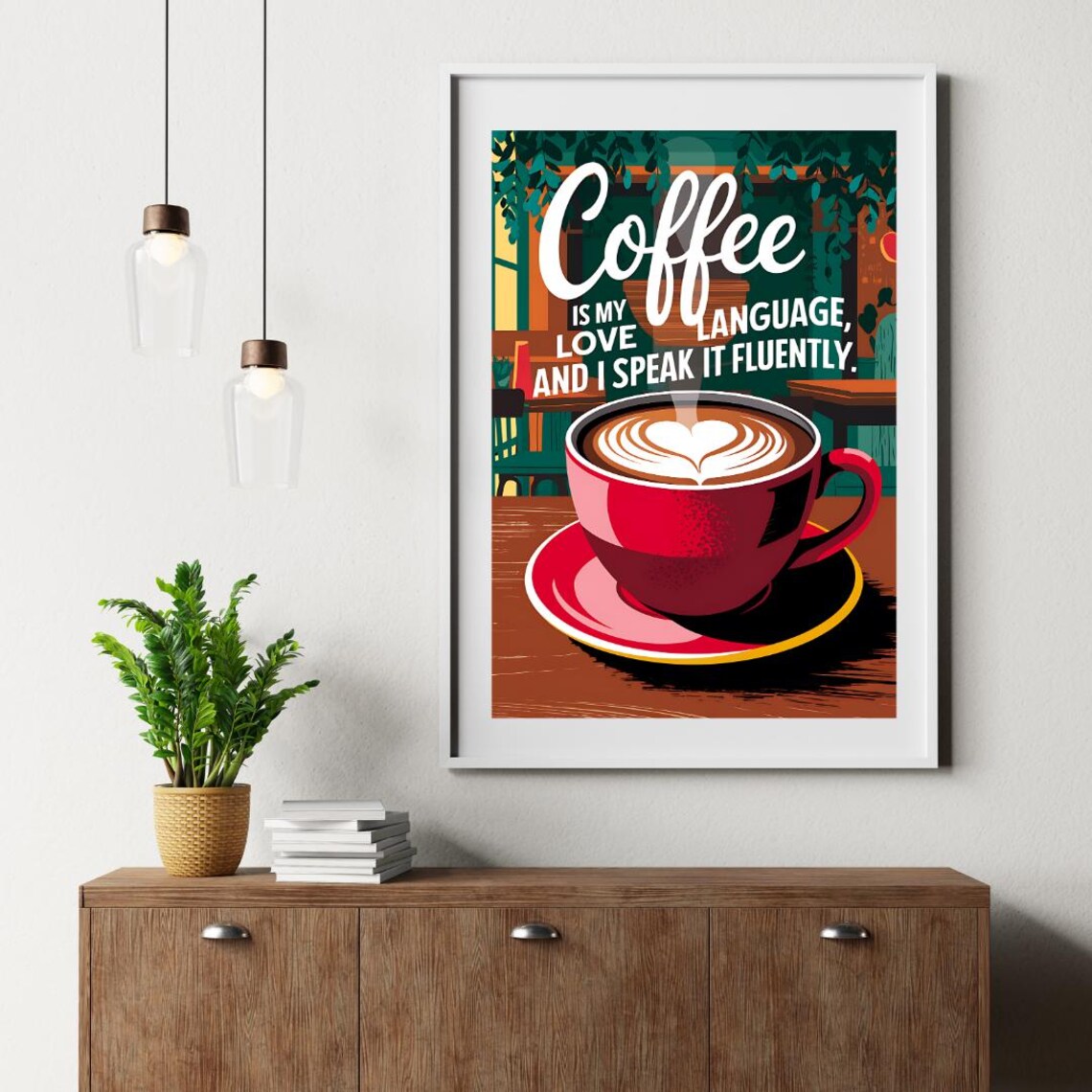Coffee Wall Art, Trendy Bar Decor Print - Image 2