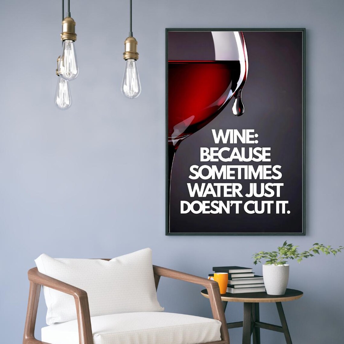 Wine Poster, Funny Kitchen Wall Art Print - Image 2