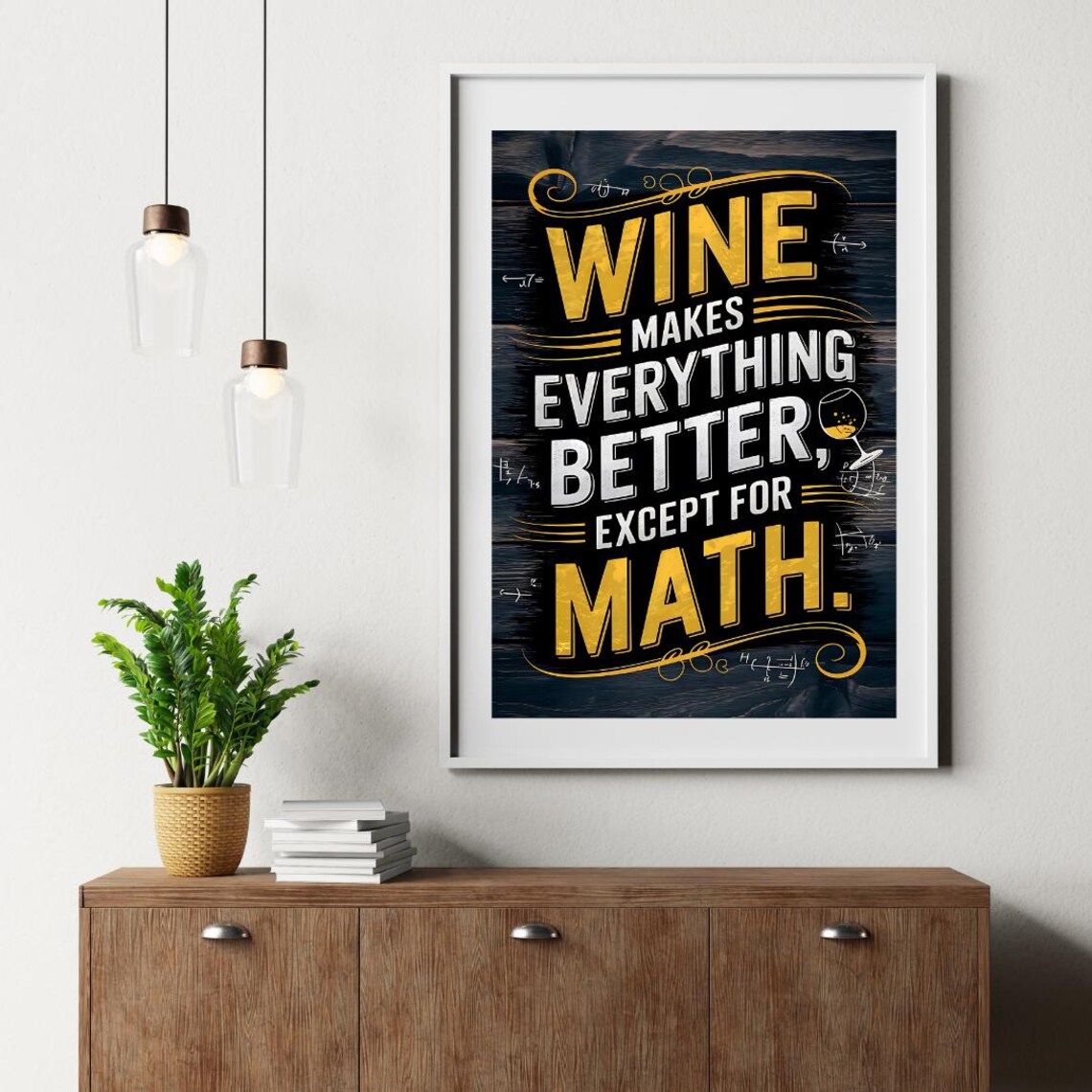 Wine Poster, Funny Kitchen Wall Art Print - Image 6