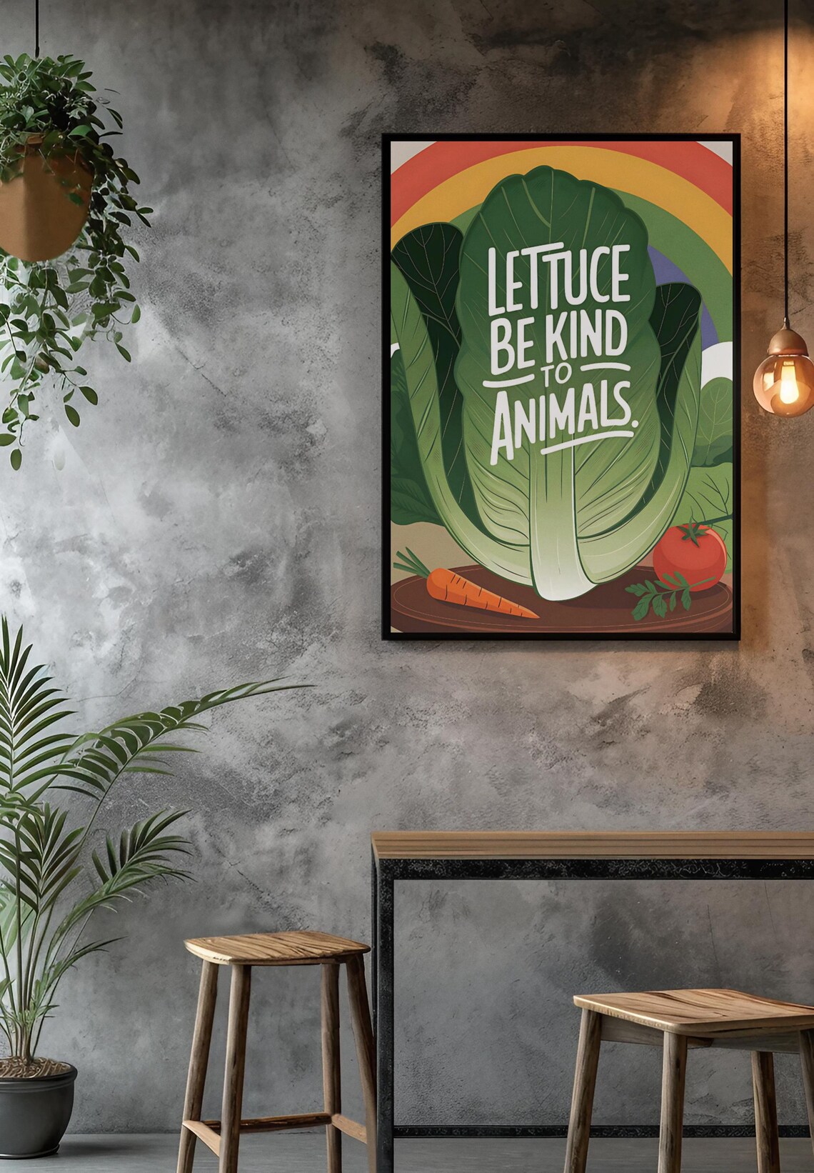 Funny Vegan Kitchen and Dining Room Wall Art - Image 5