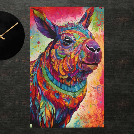 Colorful Guinea Pig Flag Print Allover Animal Cute