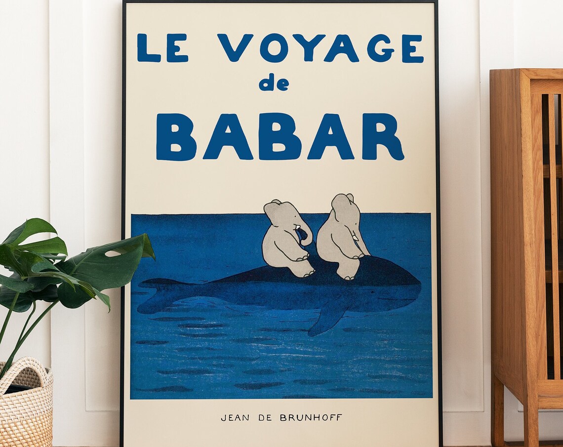 Babar The Elephant - Retro Nursery Art - Image 5
