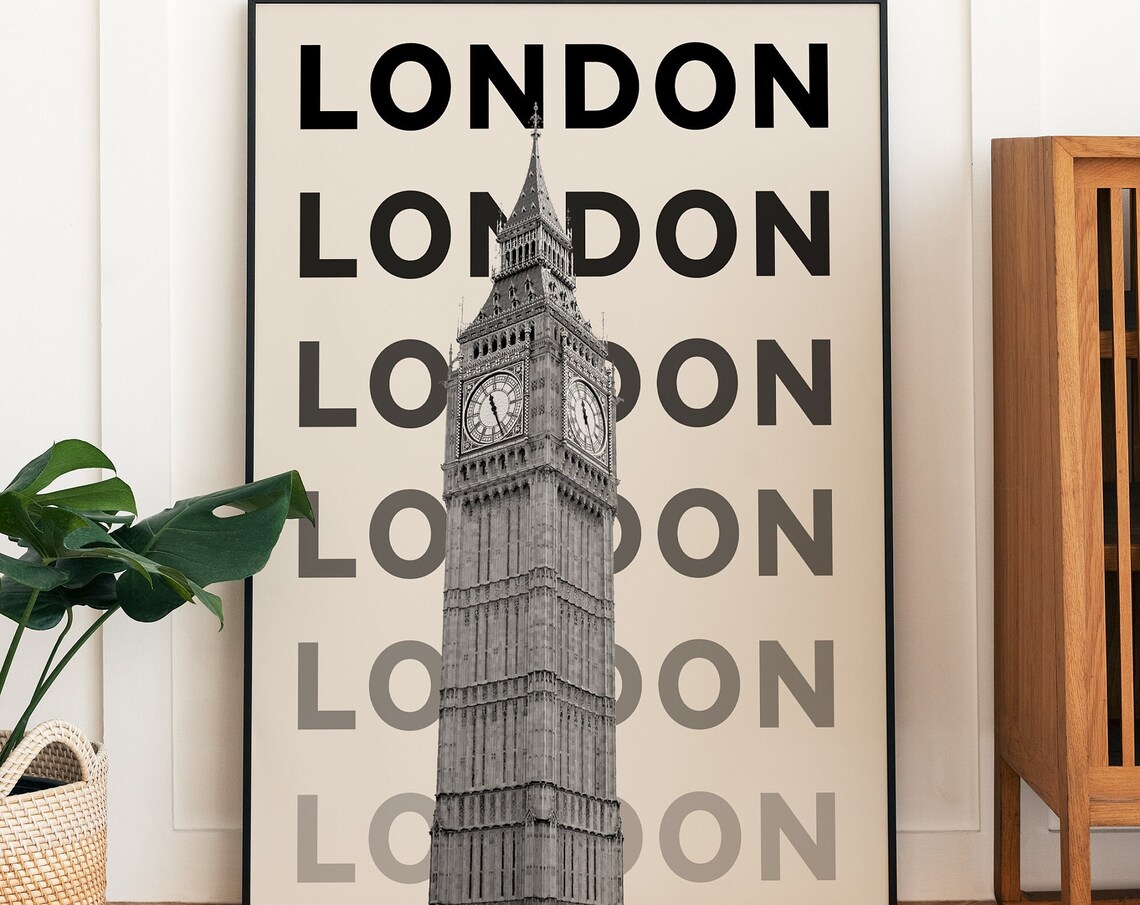 London City Travel Poster, Modern Travel Print
