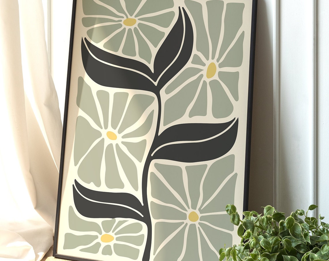 Botanic Sage Retro Travel Poster - Image 2