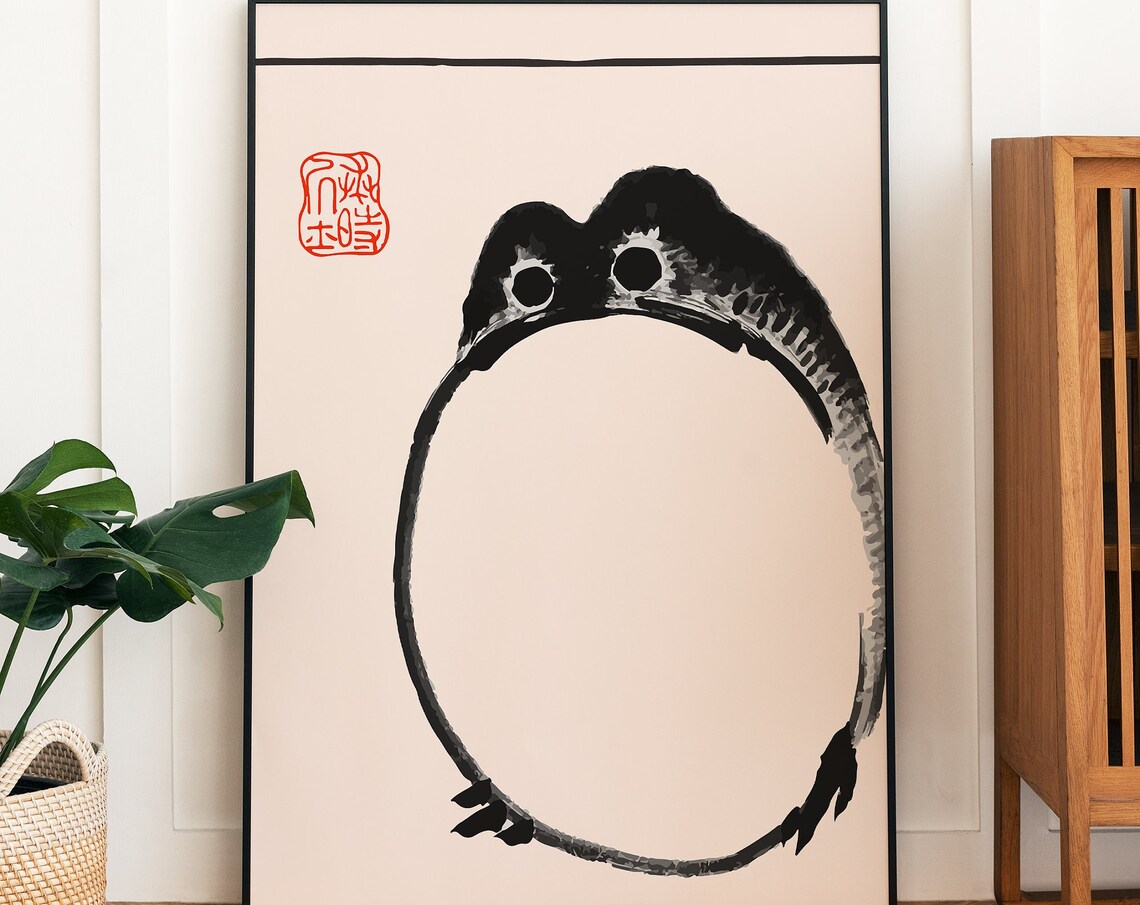 Japanese Frog Matsumoto Hoji, Vintage Poster