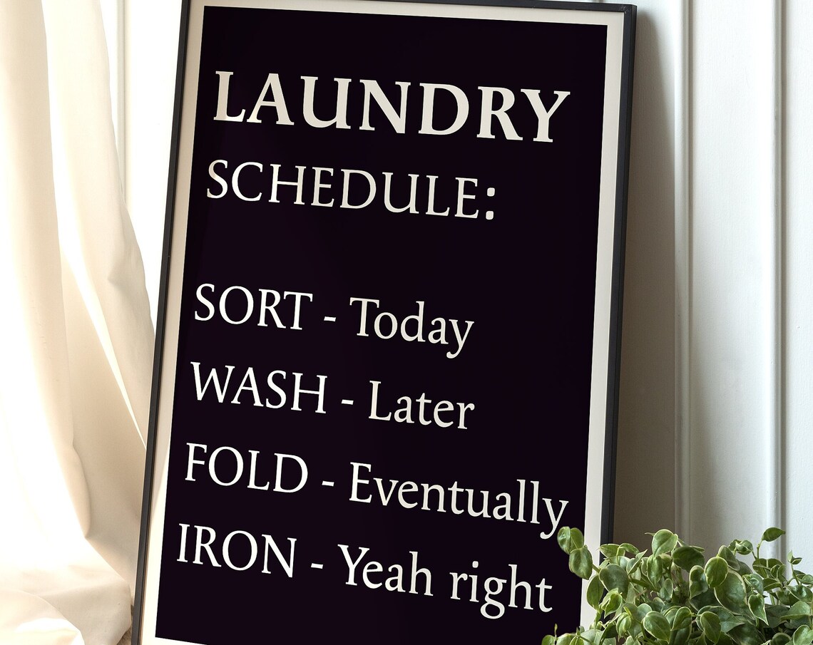Laundry Room Quote, Modern Wall Art Print