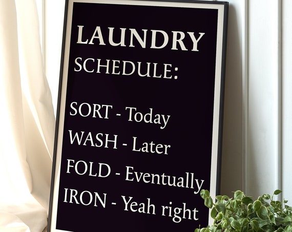 Laundry Room Quote, Modern Wall Art Print