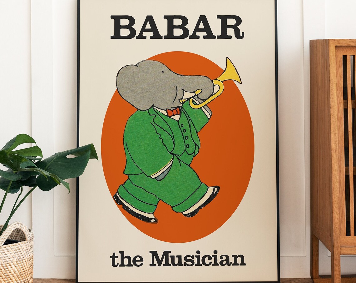 Babar The Elephant - Retro Nursery Art - Image 5