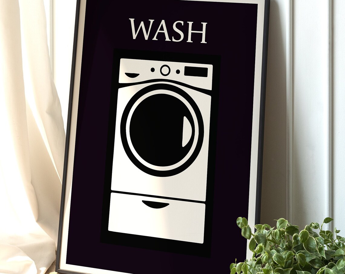 Laundry Symbol Guide, Modern Laundry Room Decor