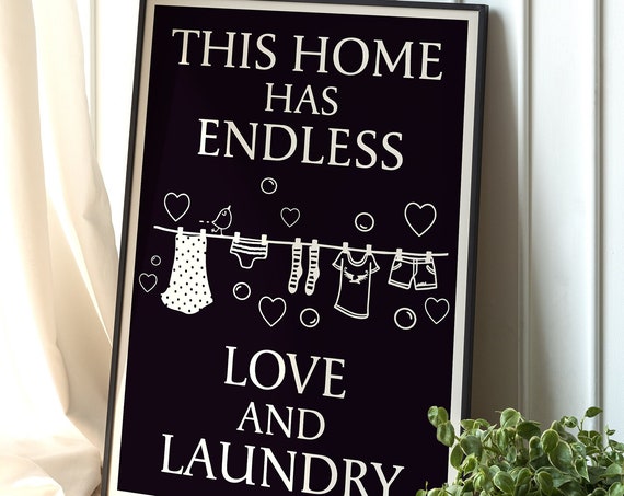 Laundry Symbol Guide, Modern Laundry Room Art
