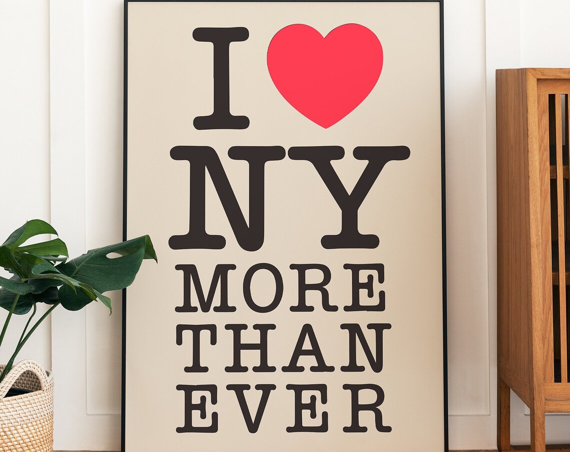 New York Travel Poster, Modern Typography Design