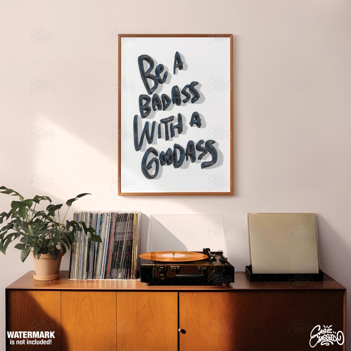 Badass With A Good Ass 3D Balloon Letter Quote Poster Decor Art - Image 2