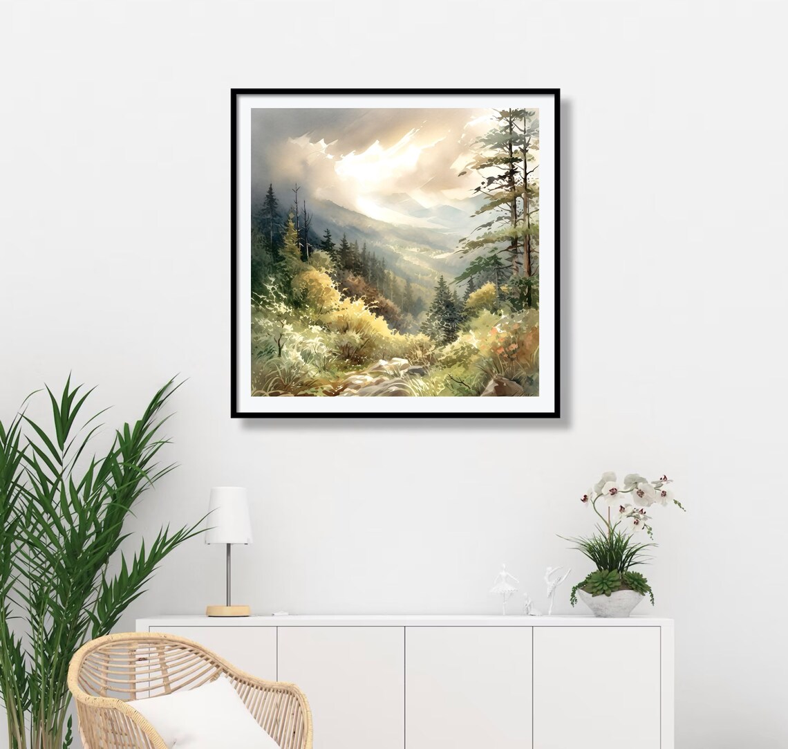 Great Smoky Mountains National Park Watercolor Poster - Image 2