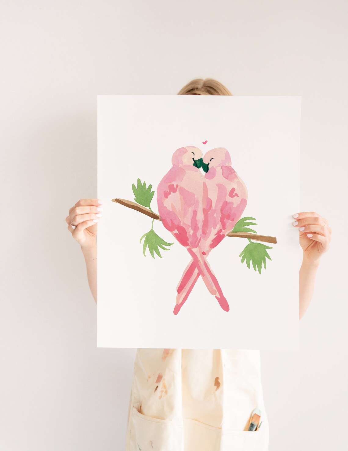 Love Birds Valentines Day Art Print, Cute Animal - Image 3