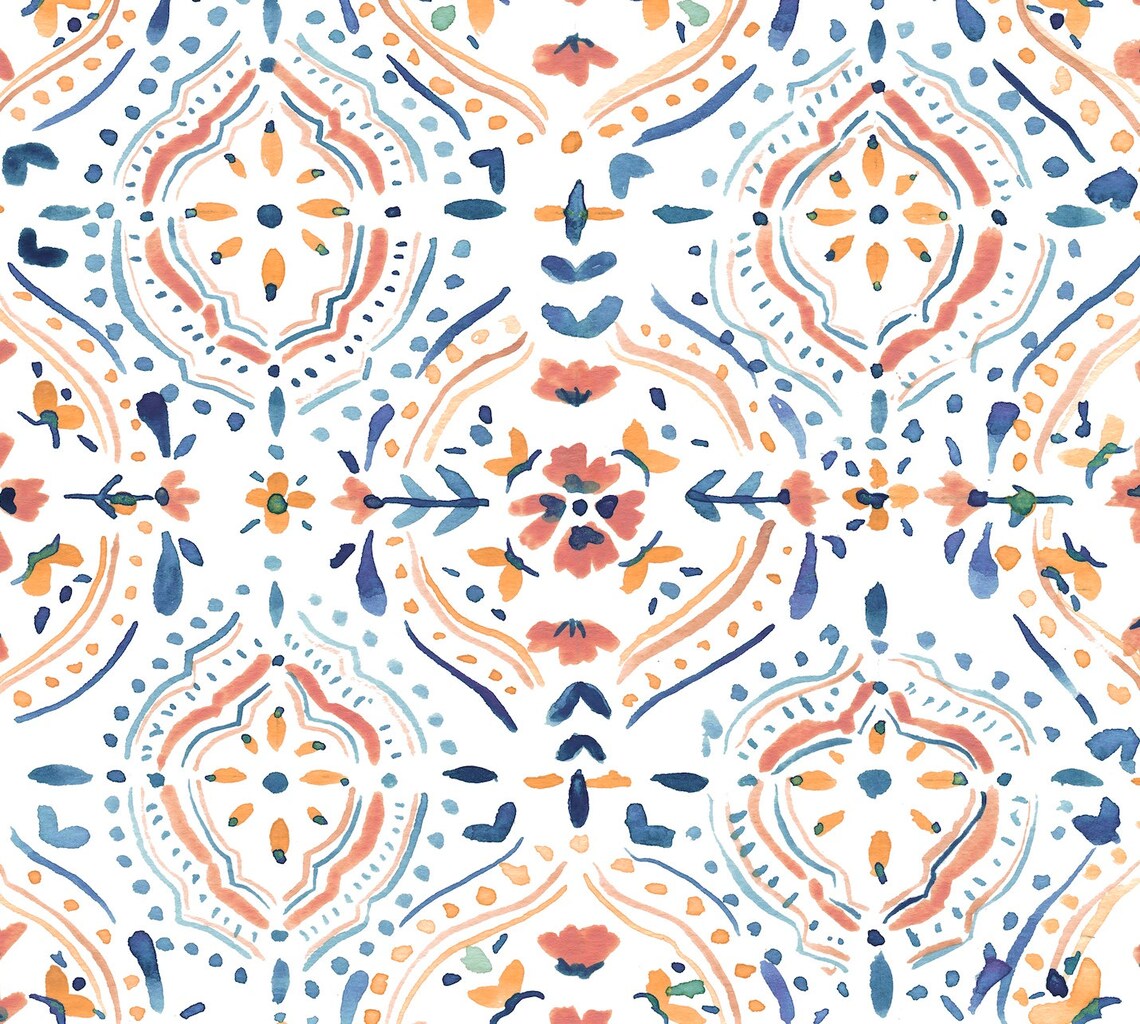 Moroccan Tiles Art Print, Bohemian Mosaic Pattern - Image 3