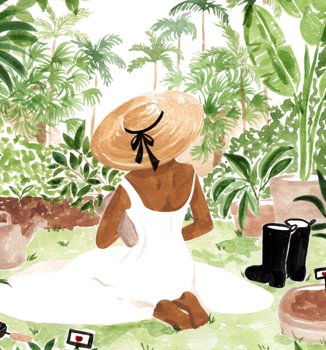 Little Gardener Art Print, Sabina Fenn Illustration - Image 3