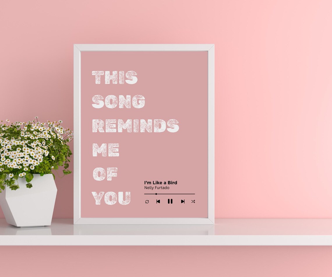 Custom This Song Reminds Me Of You, Music Art Print