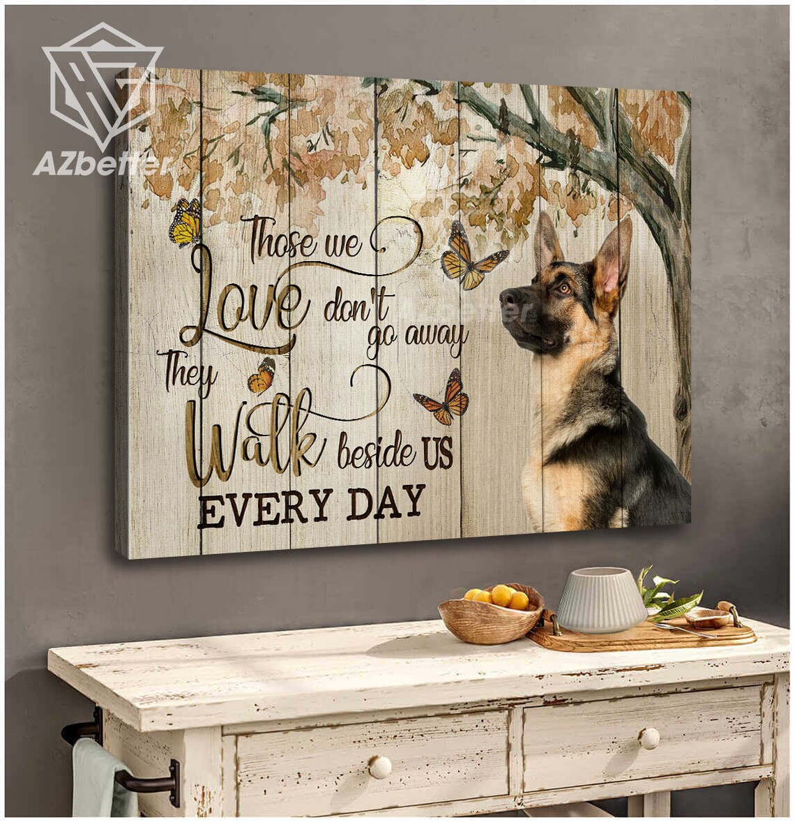 German Shepherd Memorial Wall Art, Dog Painting - Image 5