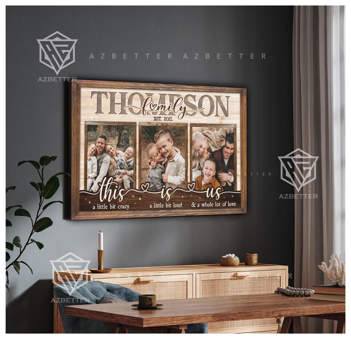 Thompson Family This Is Us Crazy Loud Love Photo Collage Poster - Image 5