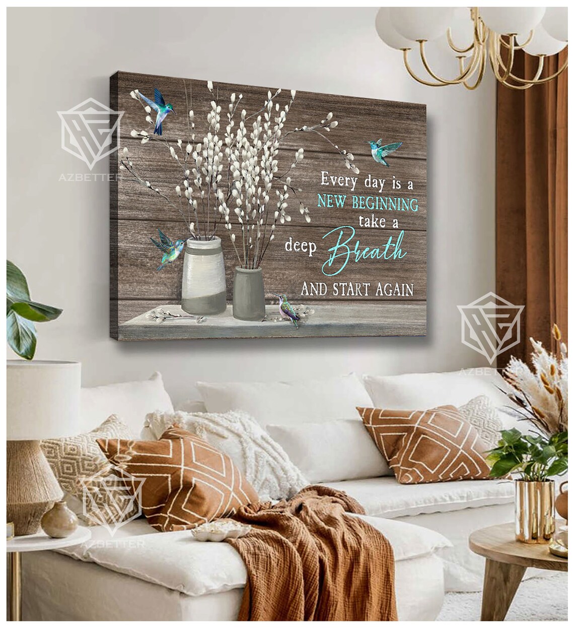 Farmhouse Hummingbird Christian Home Decor Art Print - Image 4